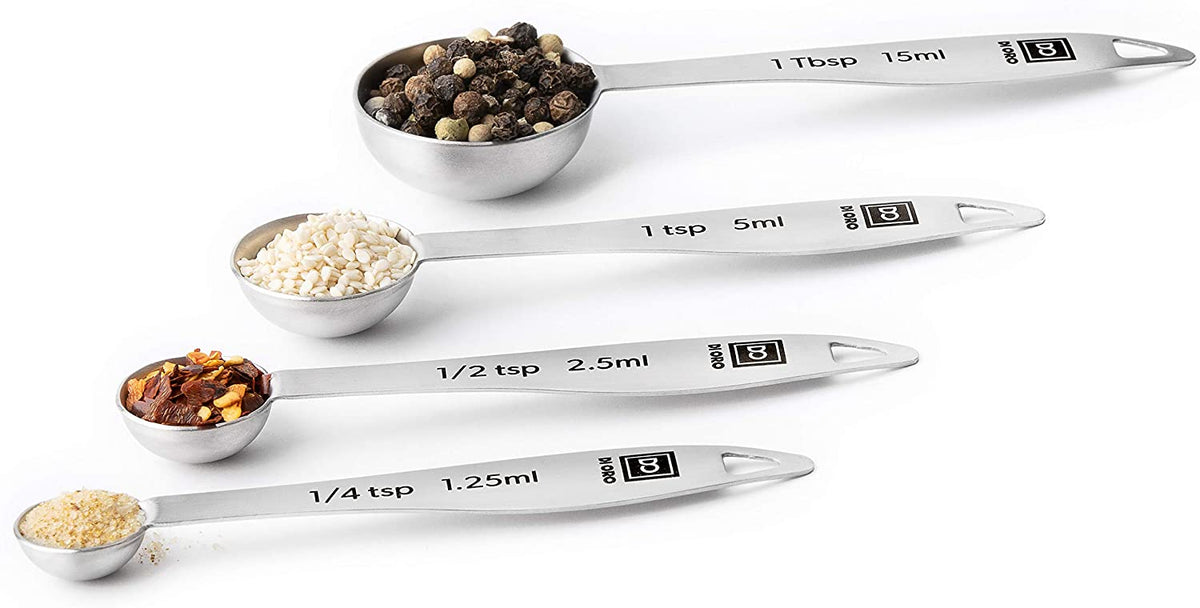 Stainless Steel 4-Piece Measuring Spoons Set - LionsDeal