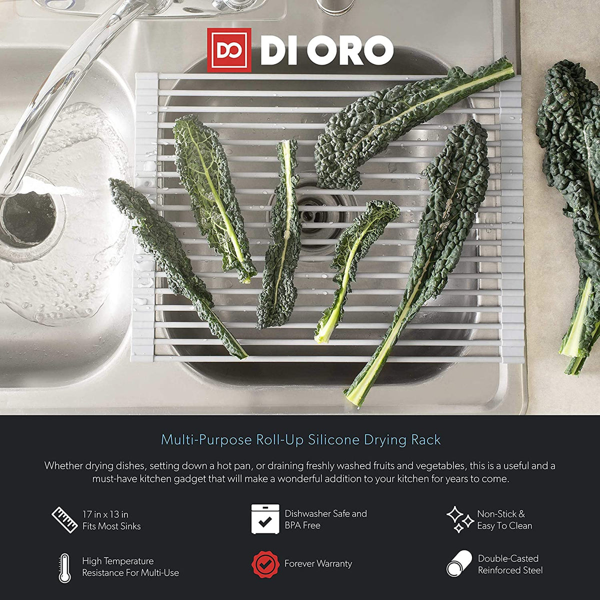 Silicone Roll-Up Dish Drying Rack– DI ORO