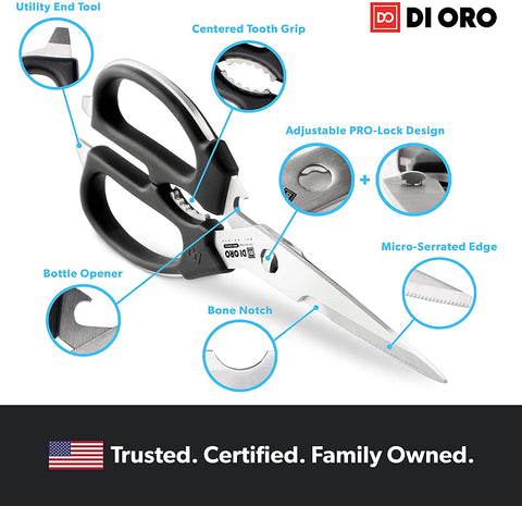 High-Carbon Stainless Steel Multi-Purpose Kitchen Scissors - DI ORO