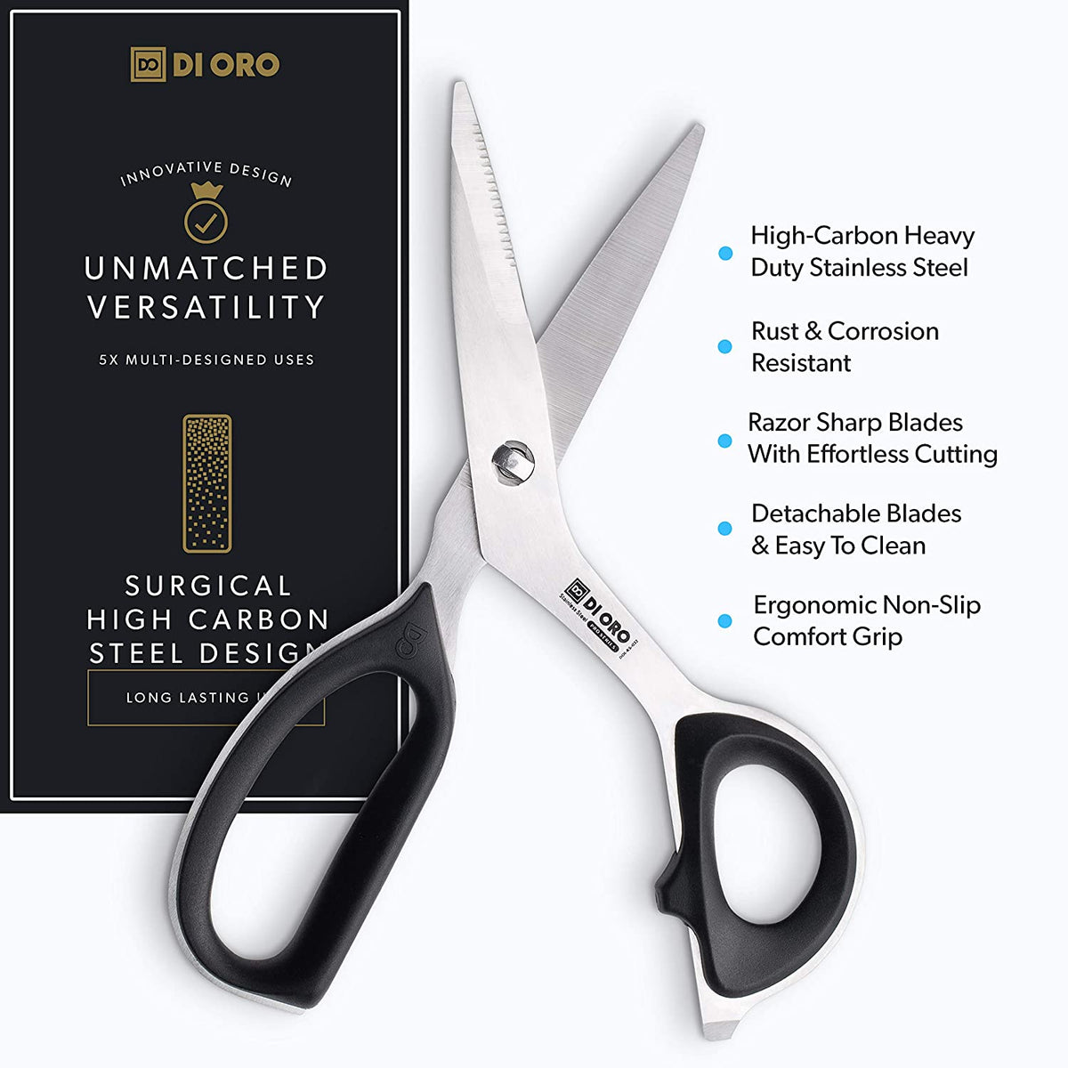 High-Carbon Stainless Steel Multi-Purpose Kitchen Scissors