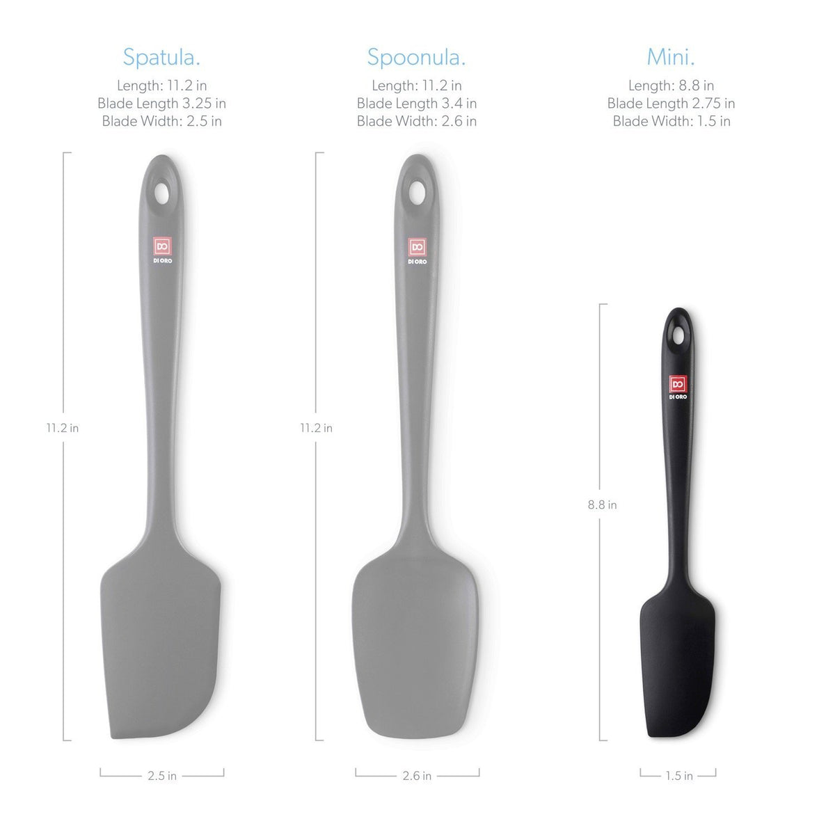 Silicone Spoon Spatula, Small Mini Spatula, Seamless Silicone
