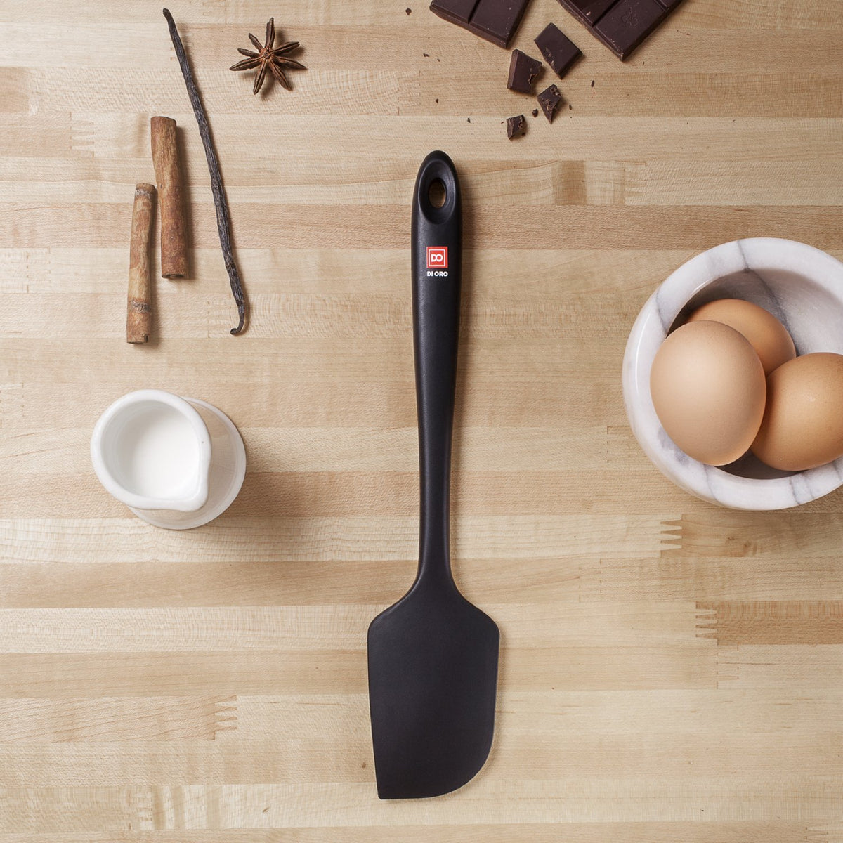 di Oro Living di oro silicone spatula set - rubber kitchen spatulas for  baking, cooking, & mixing 