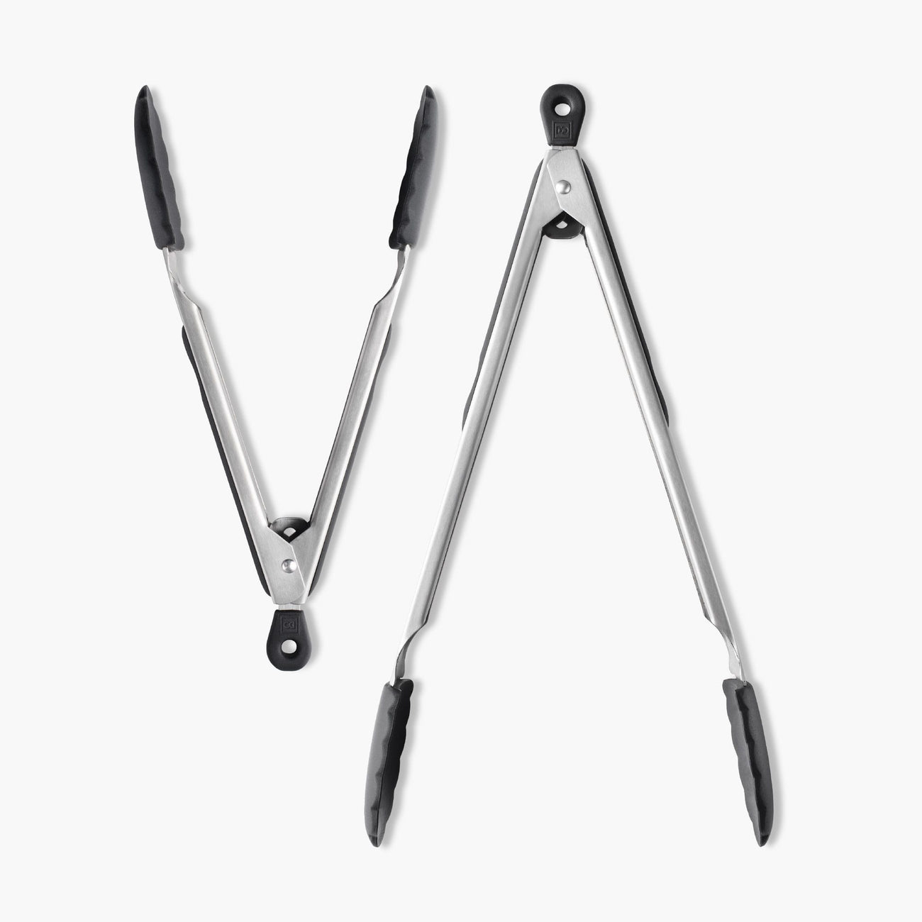 2-Piece Kitchen Tongs Set (9-Inch and 12-Inch) | Black