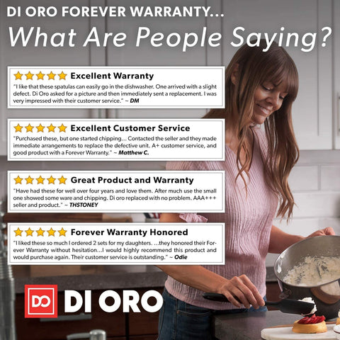 3-Piece Seamless Spatula Set - DI ORO