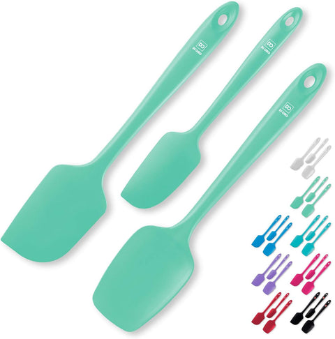 di Oro Living Silicone Spatula Set - Rubber Kitchen Spatulas for Baking, Cooking, & Mixing - 600°F Heat-Resistant & BPA Free Silicone Scraper Spatulas for Nonstick Cookware - Dishwasher Safe (3pc, Sage) - DI ORO